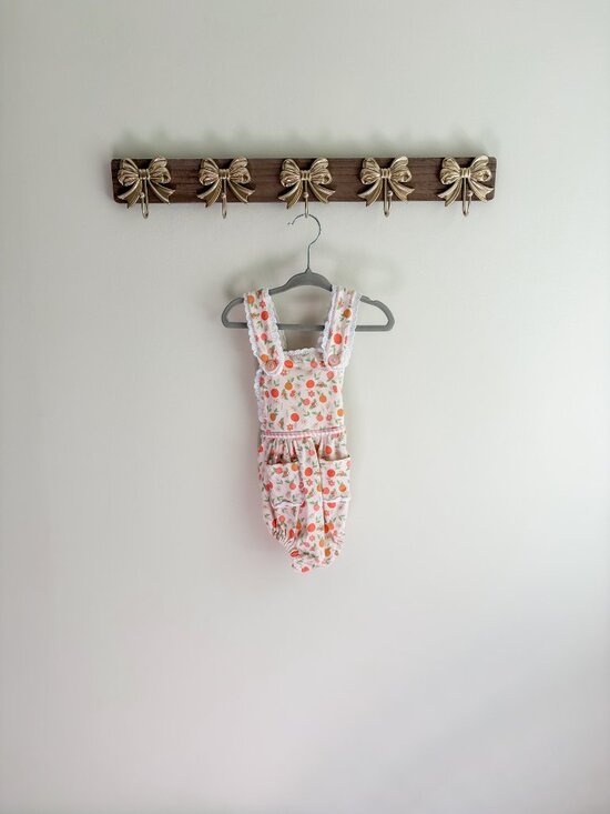 Shrimp and Grits Kids Other - Shrimp and Grits Girls Romper XXS (12-18 Months) with Lace Straps